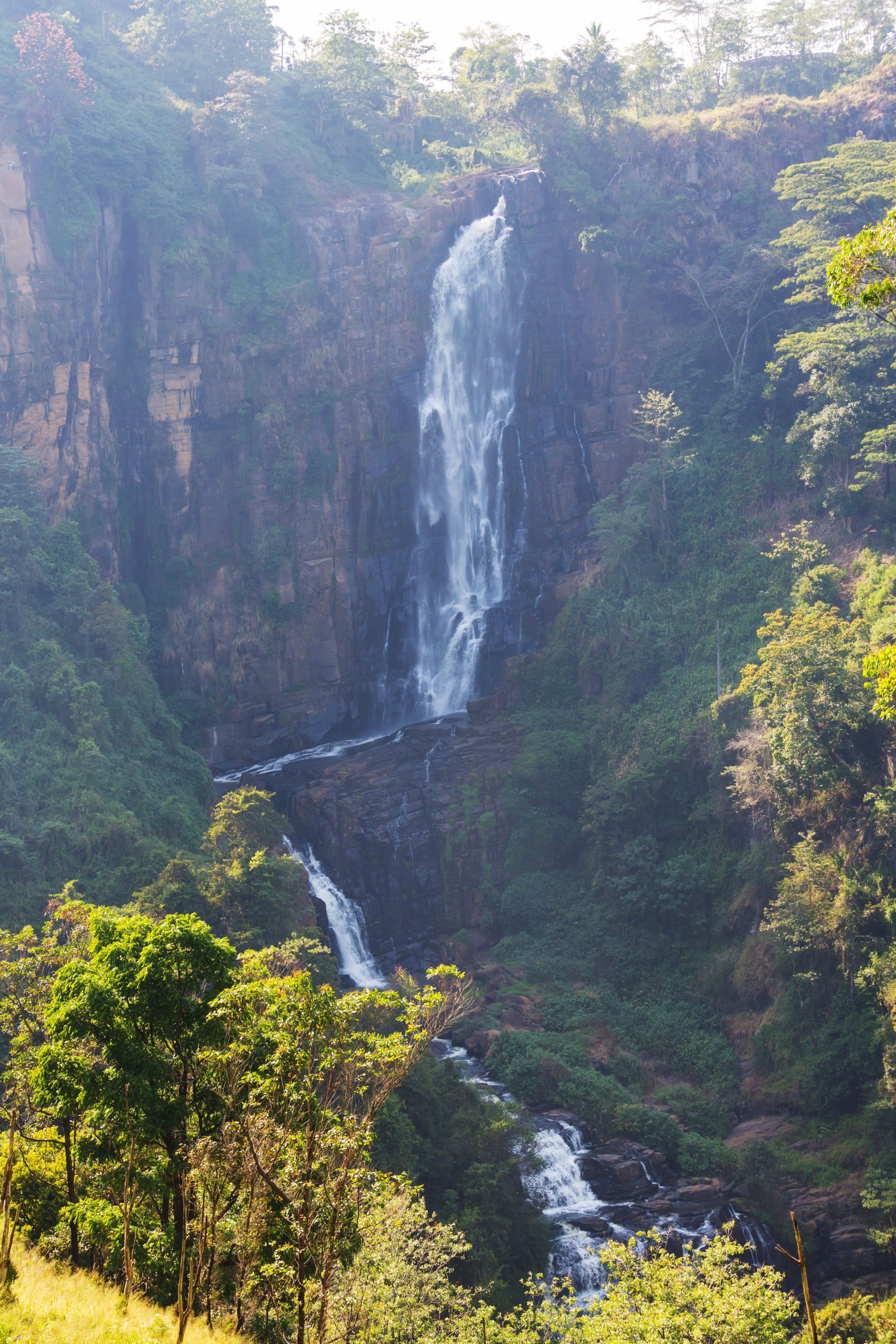 Beautiful waterfall on Sri Lanka
